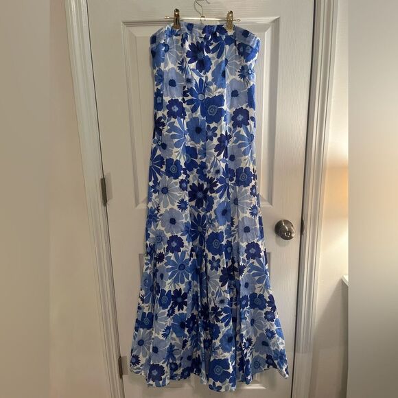 DISSH Floral Linen Strapless Maxi Dress - Picture 4 of 10